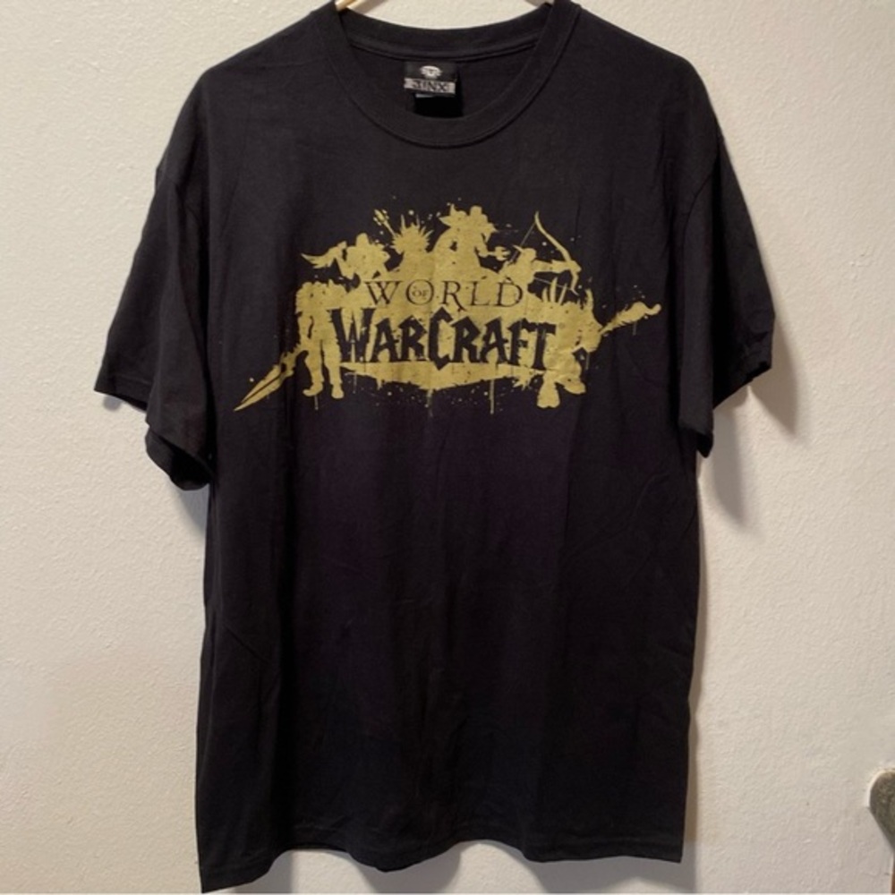 Vintage Jinx World Of‎ WarCraft Blizzard Mens Shirt Size Large Black Color